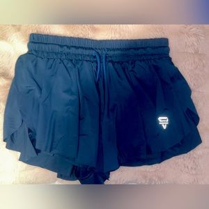 Blue Flowy Amazon Shorts
